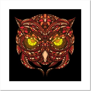 Owl Mosaic 2 Posters and Art